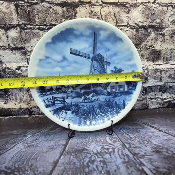 Vintage Delft Blue Windmill Farm hand painted Made in Holland - Picture 2 of 4